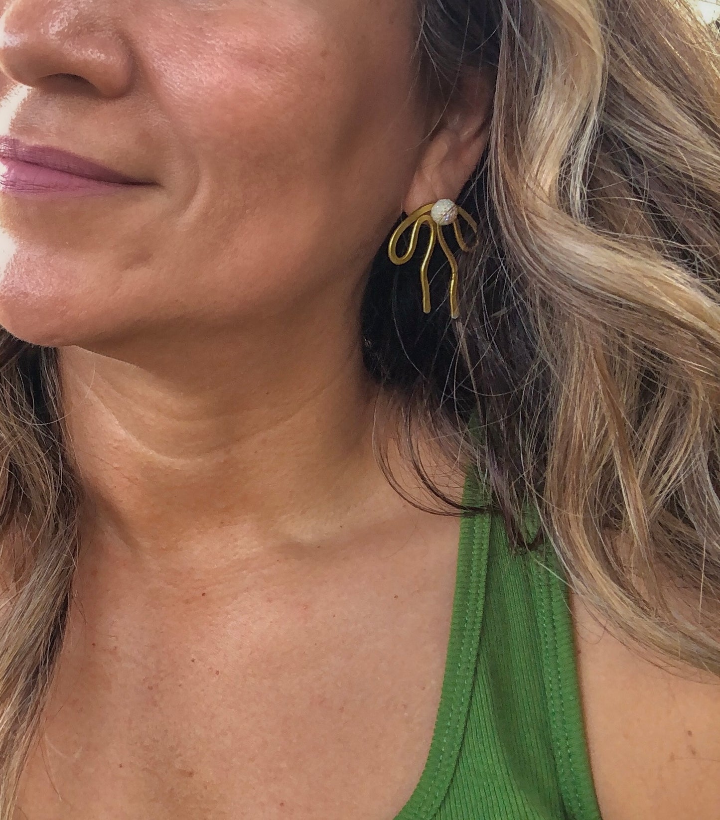 Coquette Bow: Hand-formed aluminum wire earring jackets