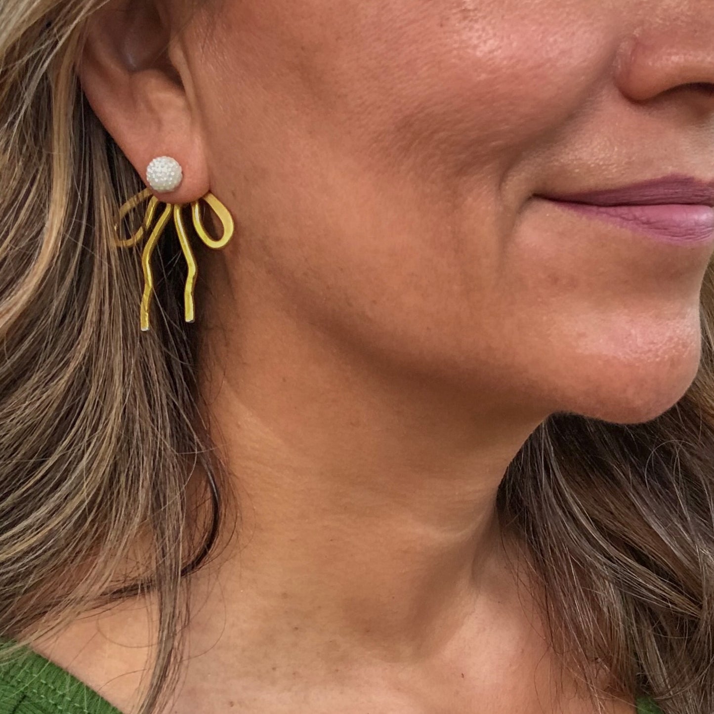 Coquette Bow: Hand-formed aluminum wire earring jackets