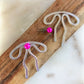 Coquette Bow: Hand-formed aluminum wire earring jackets