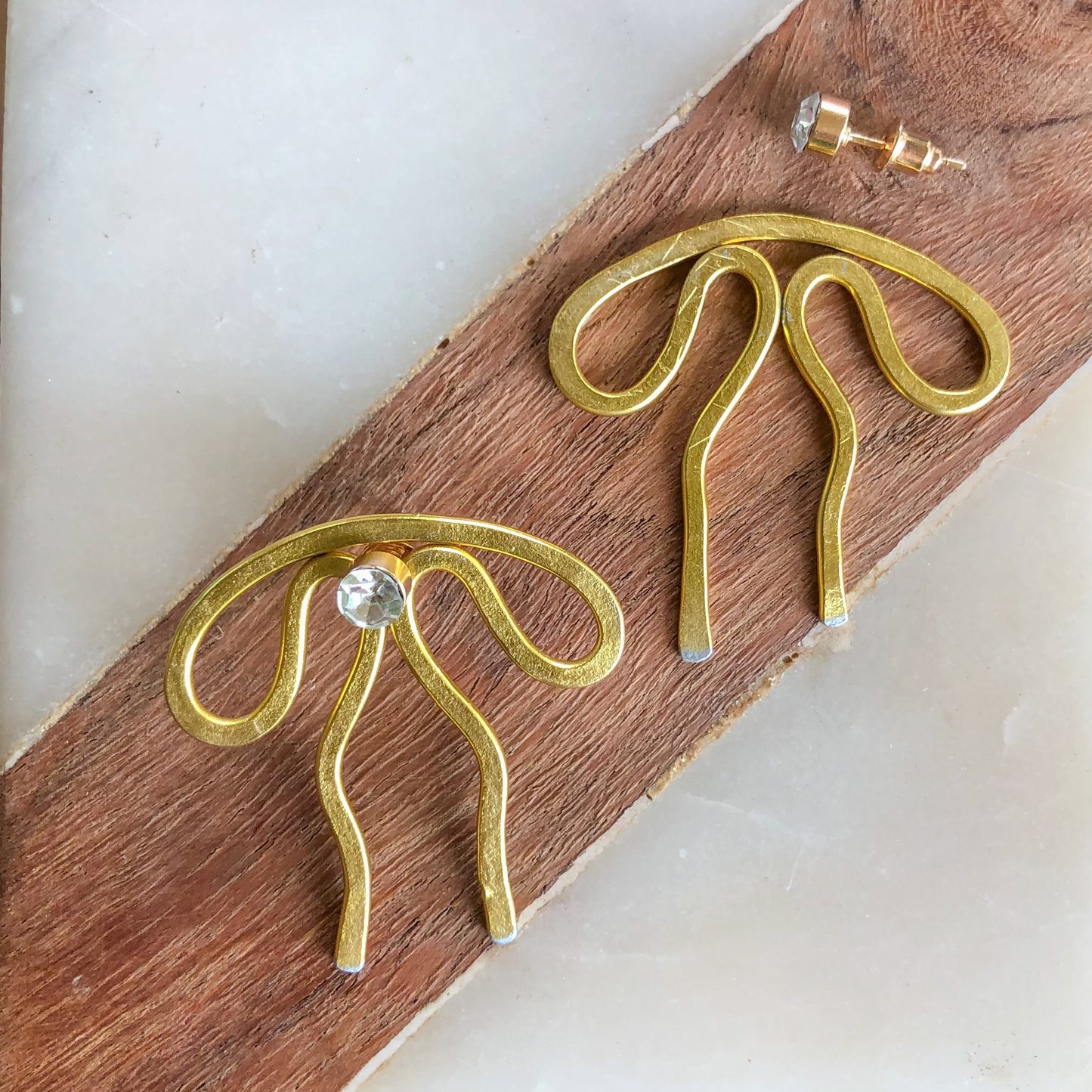 Coquette Bow: Hand-formed aluminum wire earring jackets