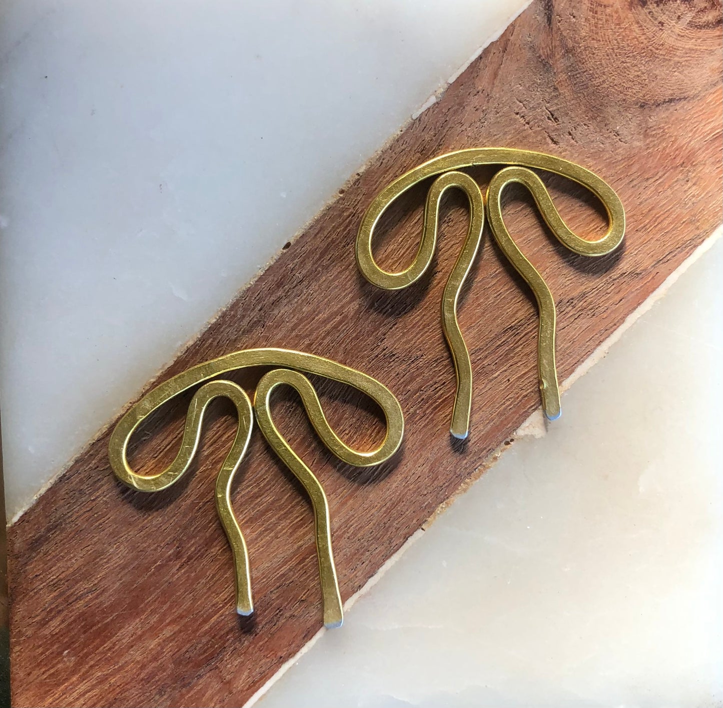 Coquette Bow: Hand-formed aluminum wire earring jackets