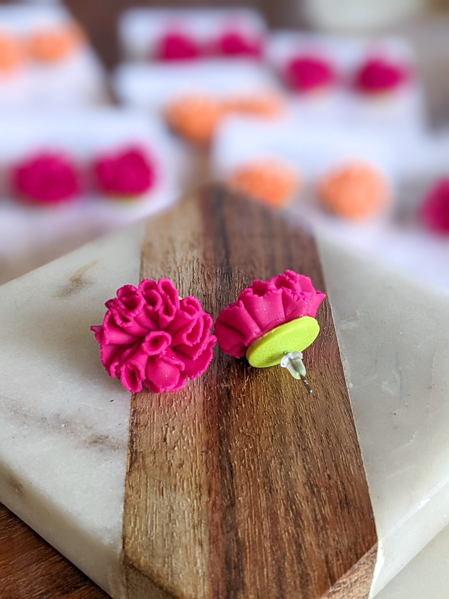 Moss Rose- Fuchsia Small Studs