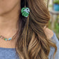 Monstera Albo drop earring