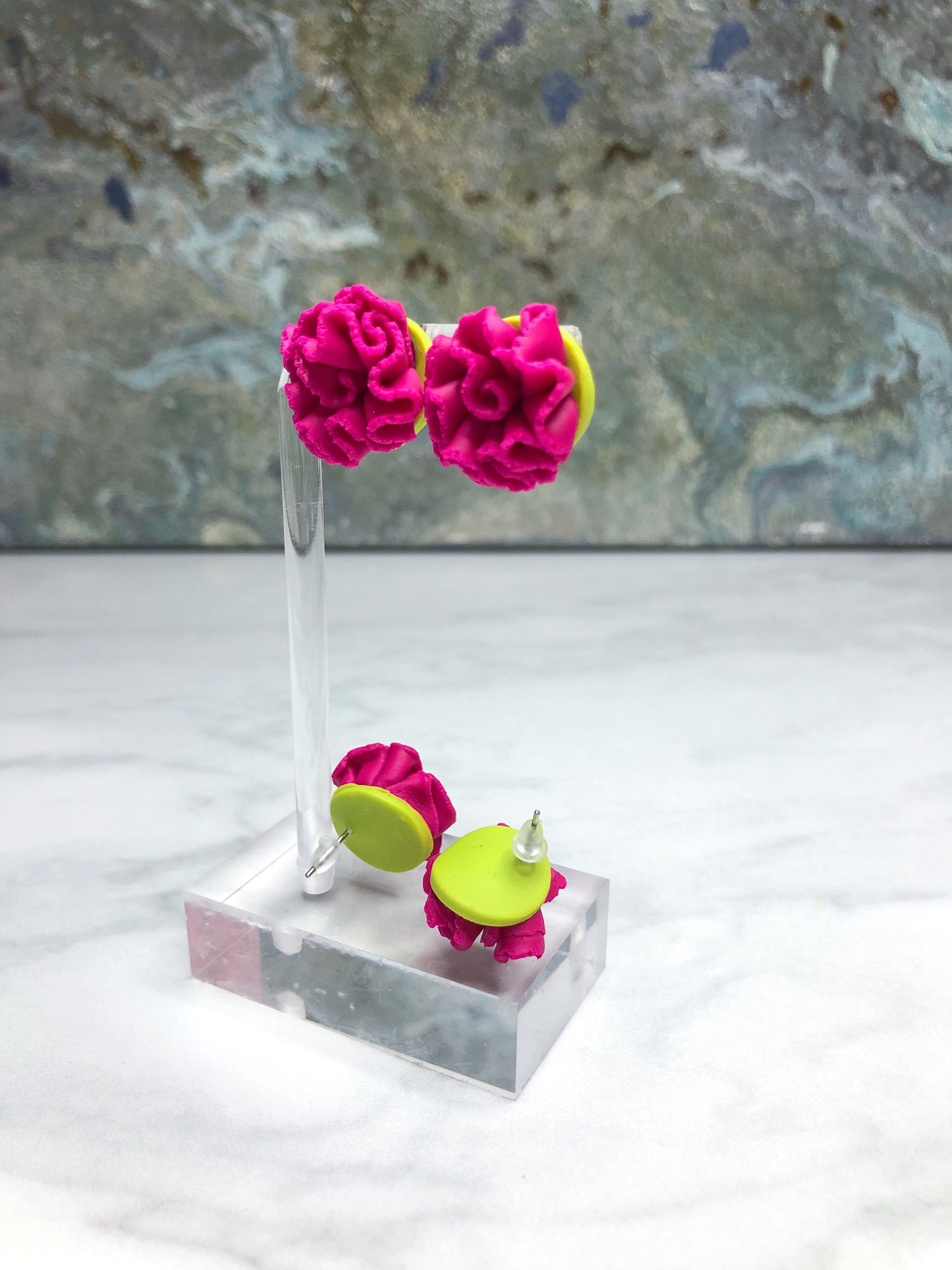 Moss Rose- Fuchsia Small Studs