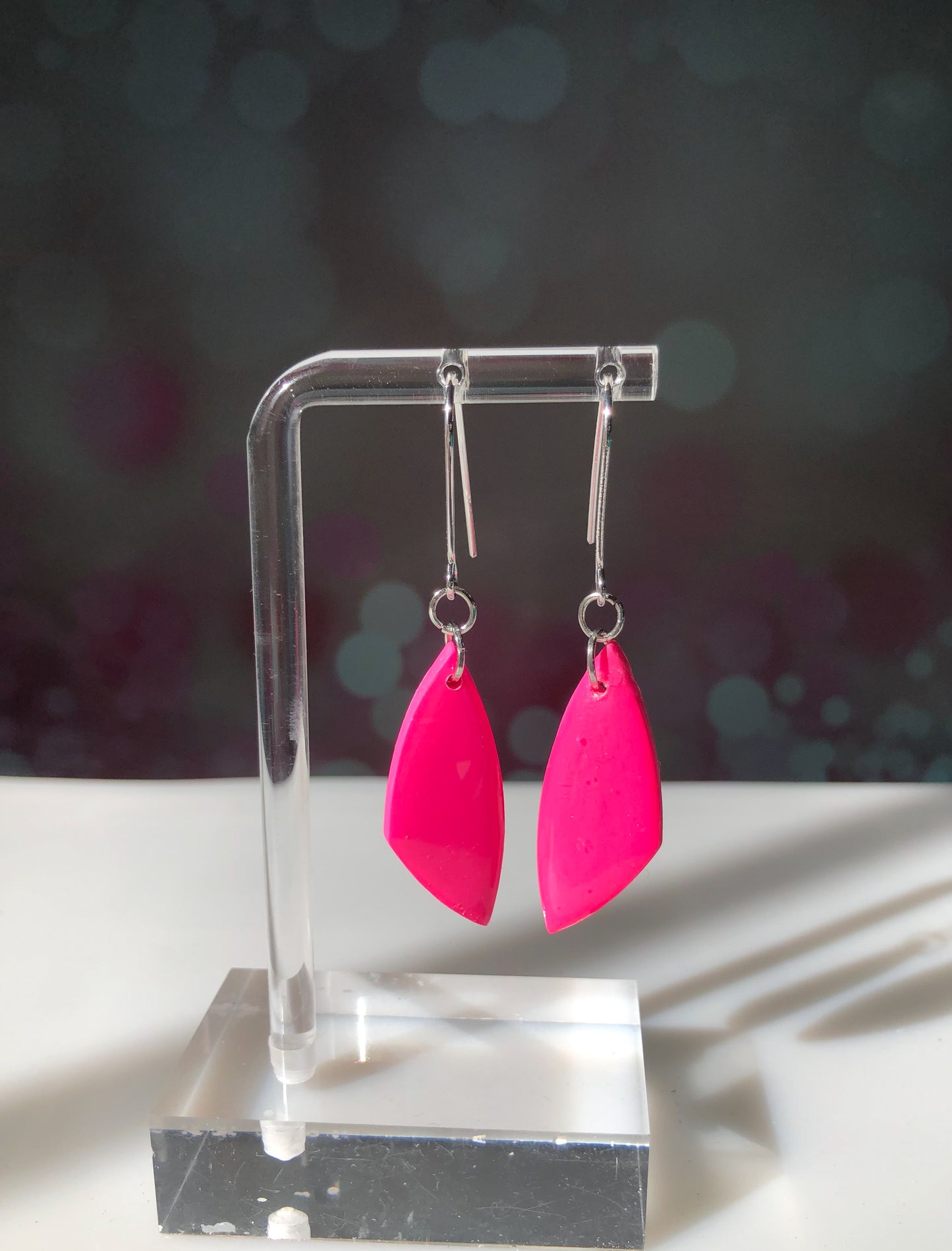 Pretty in Pink-Bubblegum pink Resin glazed dangle